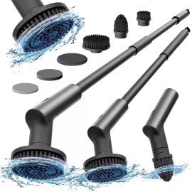 Hoto Electric Cordless Spin Scrubber 51" Extendable Handle IPX7 Waterproof