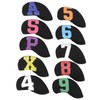 10pcs Golf Iron Head Cover with Large Color Number Waterproof