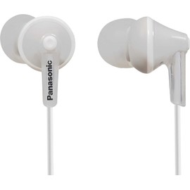 Panasonic RP-HJE125E Dynamic In-Ear Sound Earphones,Wide 10Hz-24kHz Range,​Customizable Comfort with S/M/L 3 Sized Ear Buds,Secure ​Ergonomic Hold for Active Use,Durable 1.1m Cable-White​