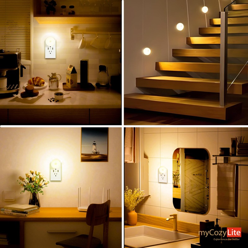 Motion Sensor Night Light, 2 Pack Motion Activated Night Light