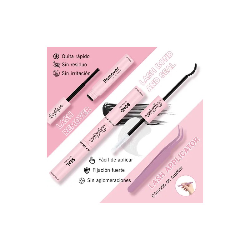 Kit Pestañas Naturales Wispy Nycaar Con Pegamento Diy