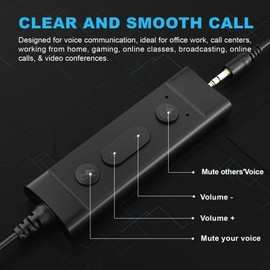 WEINYWCN 108DU Wired Computer Headset with Microphone, USB+3.5mm Port for PC/Laptop/Tablet/iOS/Andriod, USB Headset with Microphone Noise Cancelling for Work and Home.