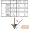 Ultra-Shear Chamfer Router Bit, 1/4 Shank, 60 Degree, 2 Flute,