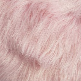 Faux Fur Fabric Craft Fur for Crafts,Gnomes,Costume,Fursuit,Decoration(10x10 inches,Baby Pink)