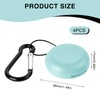 4PCS Mini Earplug Storage Case with Keychain Clip, Blue and