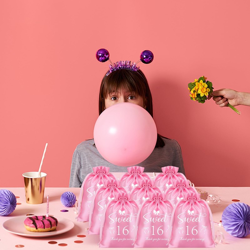 FIONUPI 36 Pcs Sweet 16 Birthday Favors for Guests Pink