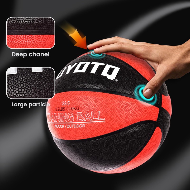 KUYOTQ 2.2lbs 29.5" Weighted Basketball Size 7 Composite Indoor Outdoor