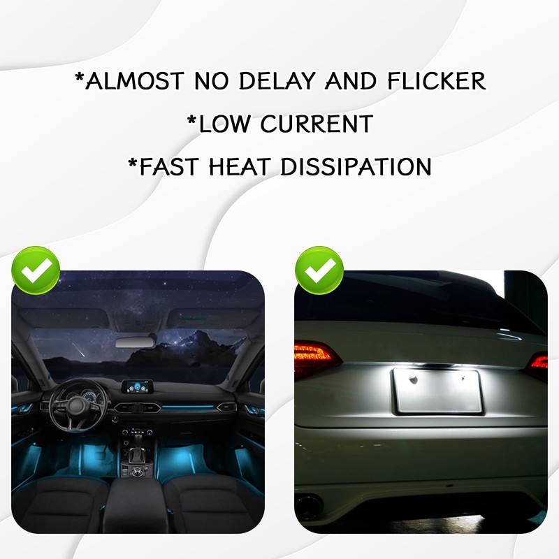 Hirificing 24PCS LED Interior Car Lights, Interior Car Lights Dome