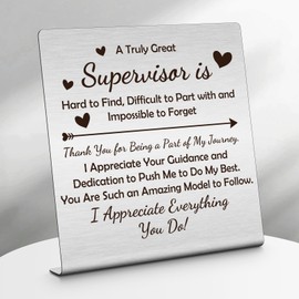 Supervisor Gift for women Desk Decorations Sign Thank You Gift for Supervisor Team Leader Boss Office Desk Decor Supervisors Appreciation Gifts Colleague Coworker Leaving Gifts Retirement Present
