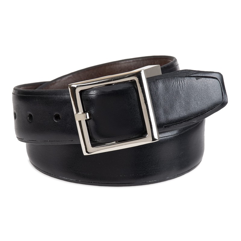 Dockers - Cinturón reversible a café para niños grandes, Brown/Black