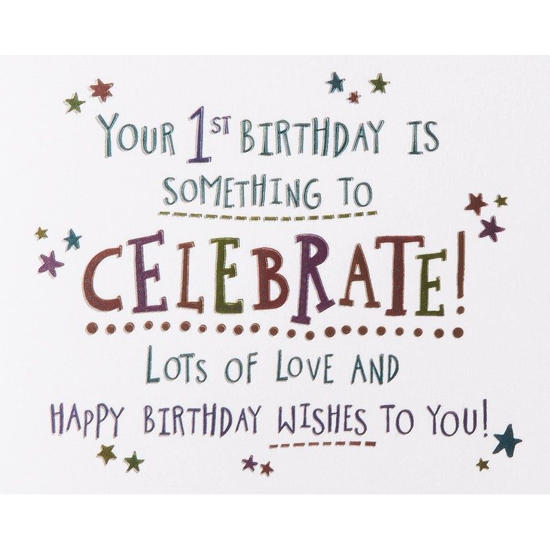 Papyrus Papyrus 1st Birthday Card (Something To Celebrate)