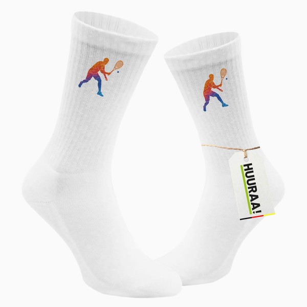 Huuraa Unisex Socks Squash Colourful Silhouette Gift Size 37/46 Squash