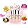 UKKQES Flower Jelly Lipstick Set Temperature Change Moisturizer Long Lasting