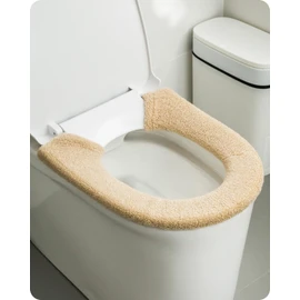 Baffect Thicken Toilet seat Cover Cushion Pads Antibacterial Luxury Toilets Warm Toilet seat Covers Warm Toilet Seat Mat Super Warm Universal (Beige)