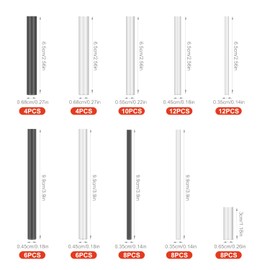 Gosknor Pack of 78 Shoelaces Tips, Shoelace Repair Transparent Lace Ends Tips, Transparent Heat Shrink Tube, Shoelaces Accessories for Repairing and Shortening, transparent