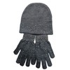 Foxbury Ladies Diamante Hat and Gloves Set Grey