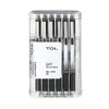 TUL Gel Pens, Retractable, Fine Point, 0.5 mm, Gray Barrel, Black Ink, Pack of 12