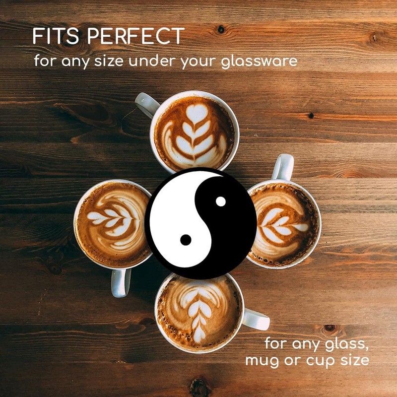 1 x Round Coaster - Yin Yang Symbol Philosophy Cork