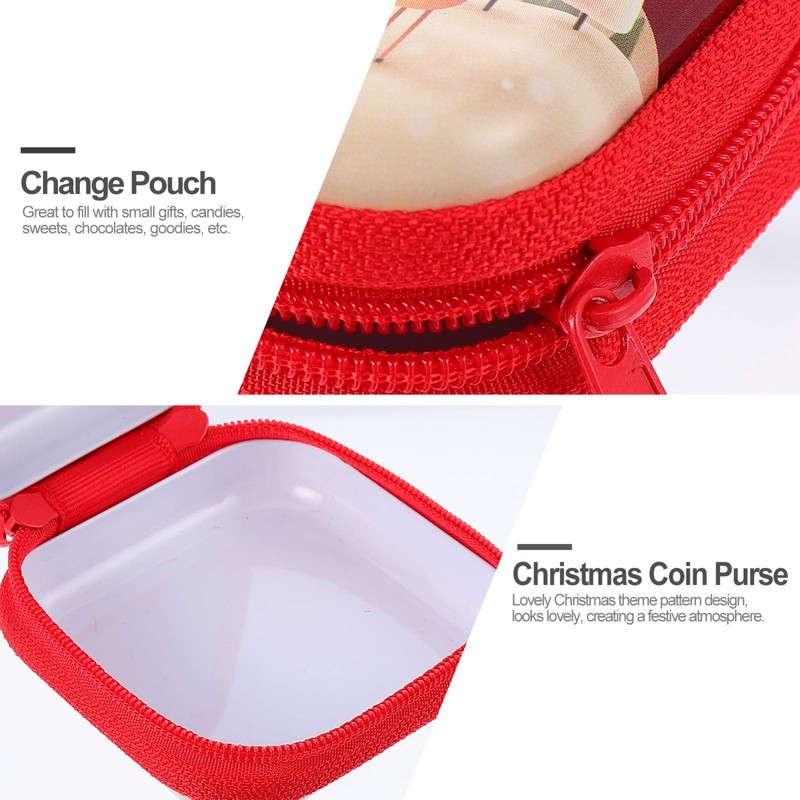 BESPORTBLE Pack of 10 Christmas Mini Zip Coin Purses Christmas
