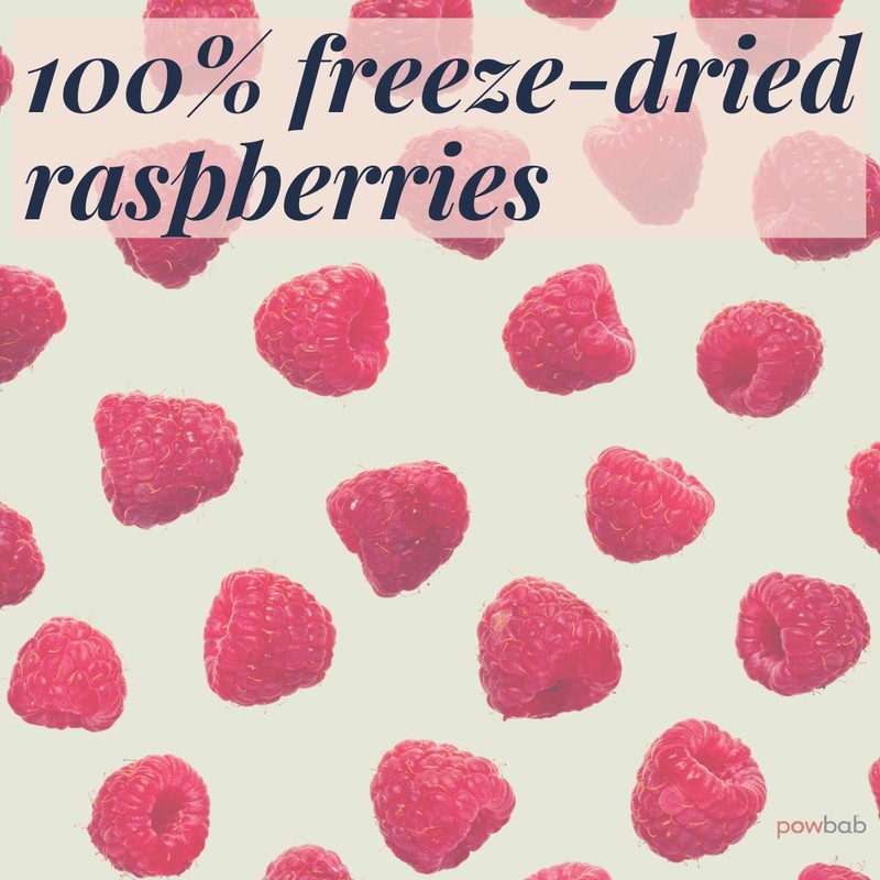 powbab Raspberry Pieces + Bits. Freeze Dried Raspberries for Baking