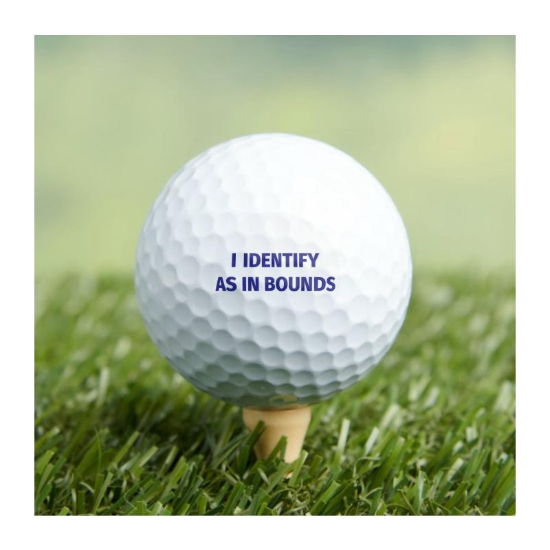 I Identify As In Bounds Golf Balls, 3 Pack Golf
