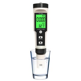 YIYEGO pH Meter, 4-in-1 pH ORP H2 TEMP Tester, Acqua IP67 Waterproof 0.01 High Precision Digital Water Quality Tester with ATC Function