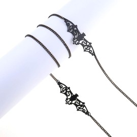 HAISENGO Black Bat Glasses Chain for Women Men Kawaii Eyeglasses Chain Holder Strap Cord for Sunglasses Eyewear (black bat)