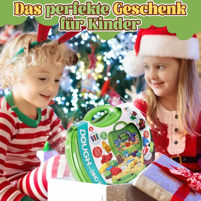 VBACALA Dough Set for Children, Dinosaur Children's Clay with Clay