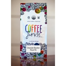 Coffee Junkie Chocolate Bourbon Pecan Pie Naturally Flavored Organic Coffee Beans - 12 oz - Decaf