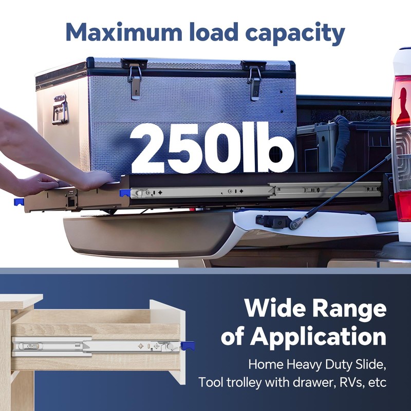 ToBeGreat Heavy Duty Drawer Slides with Lock 34 Inch,Full Extension