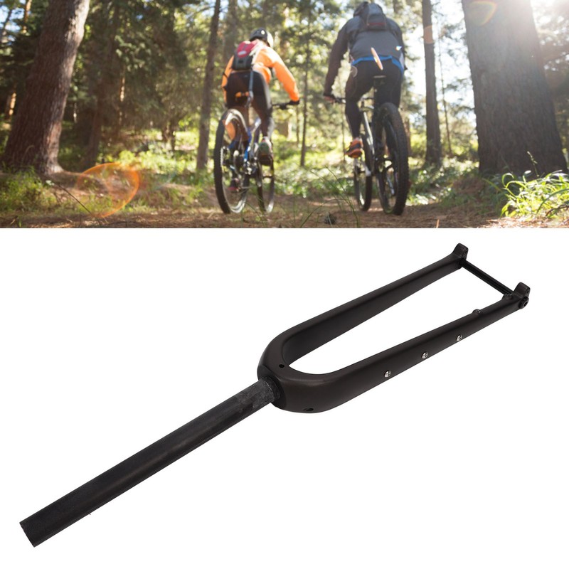 Bike Front Fork Carbon Fiber 100mm Opening Matte Straight Tube