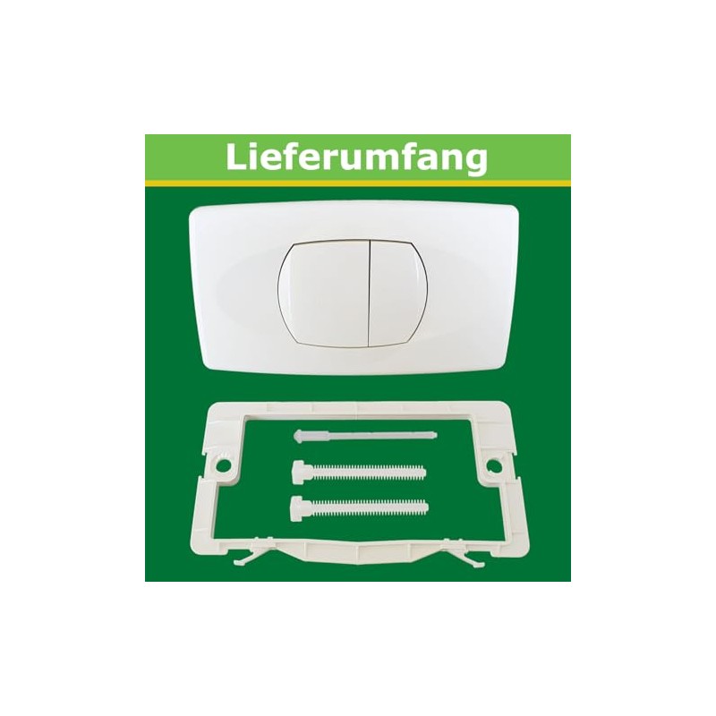 LIV Push Plate for Isosan/Verosan Flush-Mounted Cistern with 2 Quantities