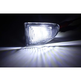 iJDMTOY Euro Clear Lens White LED Bulb Front Side Marker Light Kit Compatible With 2007-15 Smart Car Fortwo, Replace OEM Sidemarker Lamps