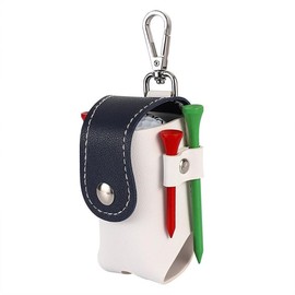 Golf Ball Case Trinket Box Golf Equipment Ball Pouch (White and Blue)