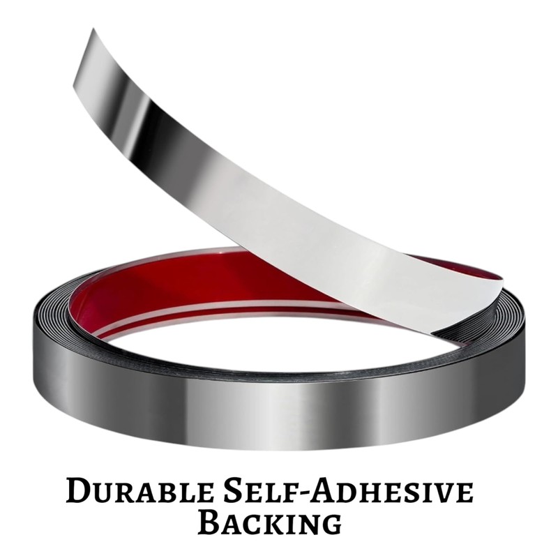 Silver Self-Adhesive Mirror Molding Trim – Set of 3 (16.4ft