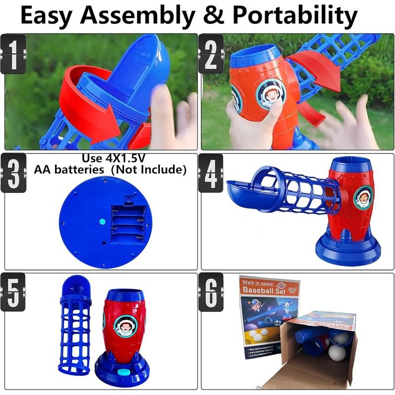 PAGBR Kids' Automatic Baseball Set – Bat + 5 Balls