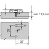 Blum Clip Cross Mounting Plate Expando HV: Long hole, Distance