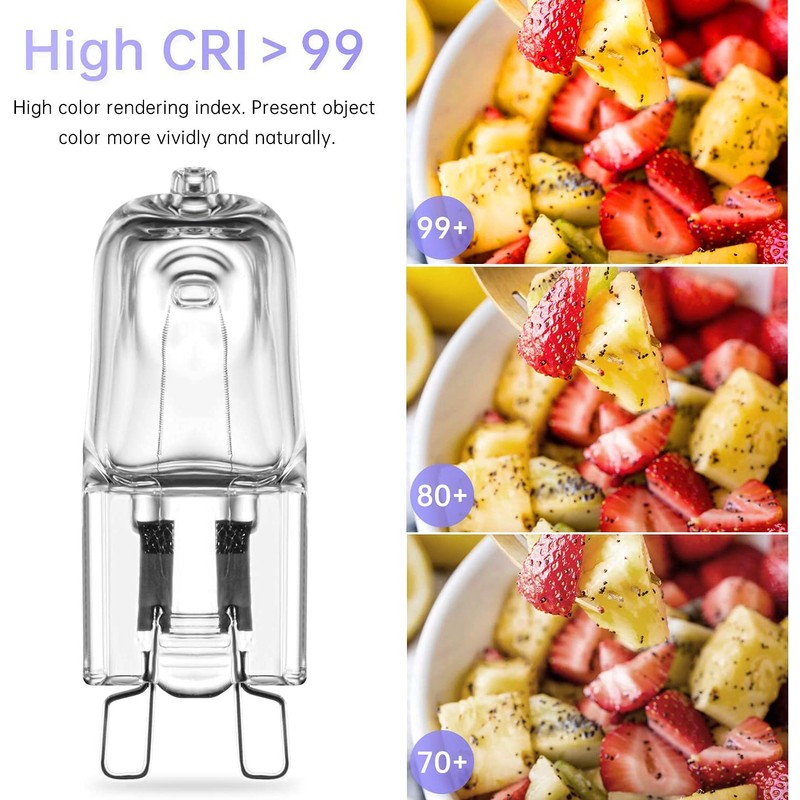 RuLEDne G9 Halogen Bulbs 60W 2800K Warm White 750lm Clear