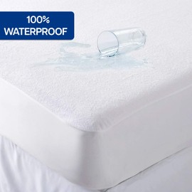 BedLooms Super King Mattress Protectors – 100% Waterproof Terry Towel Mattress Protector – 30cm Deep Soft Touch Quiet Feel Mattress Cover Hypoallergenic Hotel Quality Kids Protection Mattress Pad