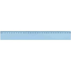 Wonday 5 x 30cm Flat Shatterproof Plastic Ruler Blue Clear
