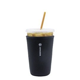Sok It Java Sok Iced Coffee & Cold Soda Insulated Neoprene Cup Sleeve (Black, Medium: 22-28oz)