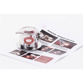 Vietnamese Coffee Filter Press. Screw Down Insert. Dripper Mechanism. Made in Vietnam. Sizes S-XL in 1 or 2 Pack (1, Medium (8 oz))