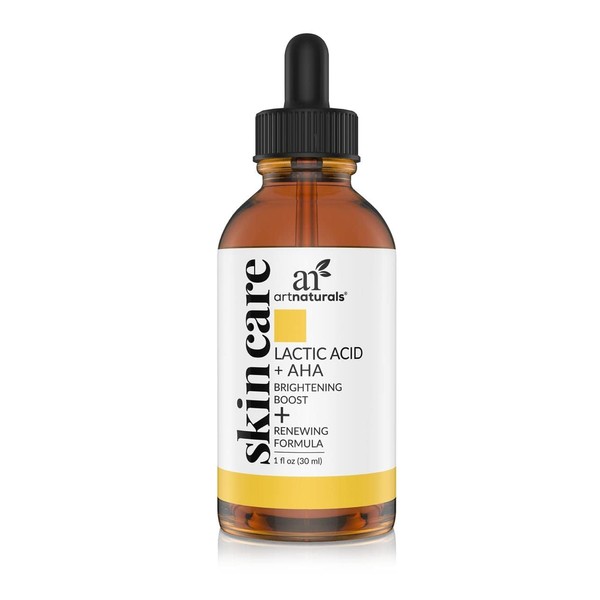 Lactic Acid 7% + AHA 5% Serum for Face 1 oz - A Mild Lactic Acid Superficial Peeling Formulation Brightening Boost with Renewing Formula - Scars, Acne, Wrinkles - Exfoliates and Moisturizes the Skin