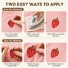 20Pcs Strawberry Iron On Patches Embroidered Fruit Appliques
