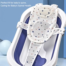 Baby Bath Net,Bathtub Support Net,Adjustable Baby Bath Seat Support Net Bath Cushion,Newborn Baby Bath Seat Support,Baby Bather Net for Bathtub,Baby Bath Pad Non Slip Bath Seat Net for 0-2 Years
