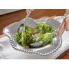 MARIPOSA Pearled Oval Wavy Serving Bowl, One Size, Silver