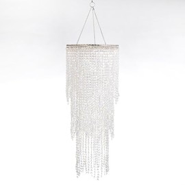 FlavorThings Chandelier Avalon 26.5" Tall Waterfall, Beaded Chandelier for Centerpieces Decorations and Any Event Party Prom Home Decor (Wave)