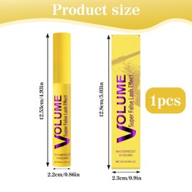 Noaxylic Mascara,Schwarze Wasserfeste Wimperntusche, Volume und Definition Maskara，Curling Volumen-Effekt mit Langem Halt, Vegan und Tierversuchsfrei, für Definition,Intensive Farbe Wimpernstyling