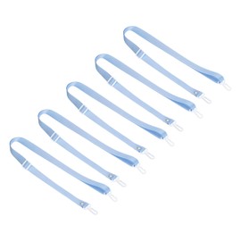PATIKIL 125cm x 2cm Replacement Shoulder Strap, 5Pack Adjustable Swivel Clip Hook Buckle Slide Crossbody Bag Belt for Water Bottle Carrier Sling Bag, Sky Blue