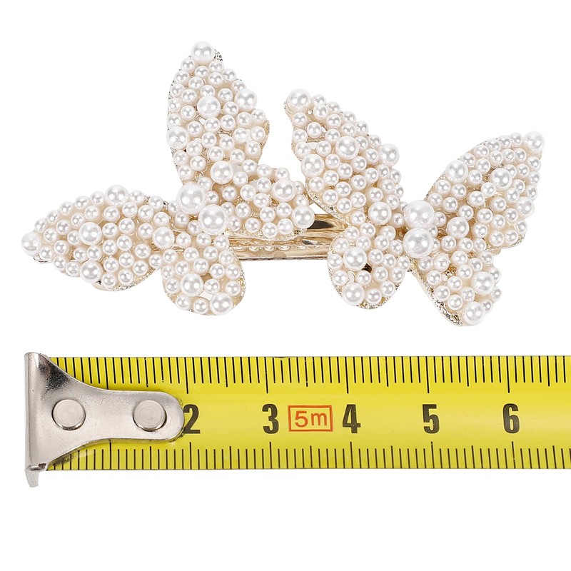 Campanula 327 Pearl Butterfly Barrette, Small, 1 Piece, Storage Bag